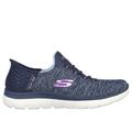 Skechers Women's Slip-ins: Summits - Dazzling Haze Sneaker | Size 9.5 | Navy/Purple | Textile/Synthetic | Vegan | Machine Washable