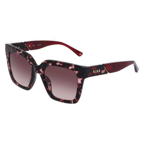 Nina Ricci NRISNR318 Damen-Sonnenbrille Vollrand Eckig Kunststoff-Gestell, pink