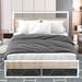 17 Stories Storage Bed Metal in White | 39.01 H x 55.62 W x 82.31 D in | Wayfair 0F4D843971274825B33722845BE662B8