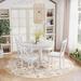 Gracie Oaks Phedra 4 - Person Dining Set Wood in White | 29.9 H x 41.7 W x 41.7 D in | Wayfair 69A6ED72CD3940CB8E354F6D4182FEB6
