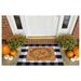 The Twillery Co.® Loyola Fall Wreath 29 in. x 17 in. Non-Slip Outdoor Door Mat Coir in Brown/White | Wayfair 81FF59D94FB24FA6A9CE90B53BEF562A