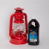 Crownplace Brands Rayo Oil Lantern - Redi-Light Lantern with 64 ounces Citronella Fuel for Outdoor Camping and Patio Use Ruby Red