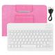 10in Keyboard+PU Leather Case W/Stand Bluetooth Tablet Huge Screen Mobile Phone(10in Keyboard+Rose Red PU Case )