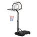Clearance! Basketball Hoop Basketball Goal 1.15ft-4.45ft Portable Basketball System Set with Wheels Height Adjustable for Kids Adult Teenagers Outdoor/Indoor Sports