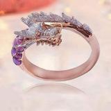 Rose Gold Faucet Ring With Diamonds Women s Rings H1J8 V8E9