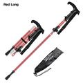 5 Styles Aluminum ABS Handle Portable Telescopic Stick Folding Trekking Poles Foldable Walking Sticks Camping Hiking Tool RED LONG