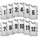 Eccomum 12 PCS Adults Soccer Pinnies Quick Drying Football Team Jerseys Youth Sports Scrimmage Soccer Team Training Numbered Bibs Practice Sports Vest