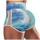Hot6sl Shorts for Women Women Basic Slip Bike Tie-dye Compression Workout Leggings Yoga Shorts Pants Hot6sl4876247