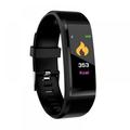 Waterproof Smart Bracelet Watch 115 Plus -Blood Pressure & Heart Rate Monitoring Fitness Usb Smart Wristband with Step Counter