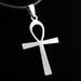 Fashion Necklace Women Long Necklace Leather Cords Stainless Steel Pendant Necklace Cross Amulet Gothic Stainless Steel Choker
