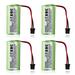 EBL 900mAh Ni-MH Cordless Home Phone Battery for Uniden BT1008 BT-1008 BT1016 BT-1016 BT1021 BT-1021 WITH43-269 CBBT1008 CB-BT1008 (Pack of 4)