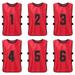Carevas 6PCS Kid s Football Pinnies Quick Drying Soccer Jerseys Youth Sports Scrimmage Basketball Team Training Numbered Bibs Practice Sports Vest