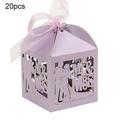 20Pcs Rose Laser Cut Wedding Party Favor Boxes Candy Boxes Chocolate Gift Boxes Bridal Birthday Shower Cutout Butterfly Candy Boxes Mr Mrs Wedding Party Favor Chocolate Case