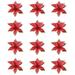 12 Pieces 5.9 Christmas Glitter Artificial Poinsettia Flowers Decorations - Xmas Tree Ornaments