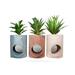 Direct Wicker Artificial Plants Mini Fake Plant Flowers In Pot 3 Pack Set Plastic Plant Small Real Plant Weatherproof Green Bonsai Outdoor & Indoor for Home Bathroom Balcony Office Garden Desk Decor