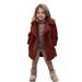 Winter Savings Clearance! Suokom Cute Toddler Kids Girls Fleece Jacket Coat Fall Winter Warm Coat Outerwear Jacket Baby Sweater Girls Outerwear Jackets & Coats Wine