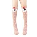 Kids Girls Knee High Socks Cartoon Animal Print Elastic Uniform Tube Stockings for Toddler Baby