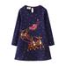 HAWEE Toddler Girls Dresses Winter Longsleeve Dress Cotton Casual Dresses with Pockets