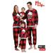 Matching Family Pajamas Sets Christmas Pjs with Bear Printed Hoodie and Plaid Pants Loungewear