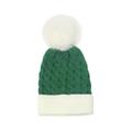 Christmas Knitted Hat Children s Green Red Splice Wool Hat Warm Wool Ball Winter Hat 2-7Y