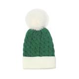 Christmas Knitted Hat Children s Green Red Splice Wool Hat Warm Wool Ball Winter Hat 2-7Y