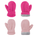 American Trends Toddler Mittens Unisex Fleece Lined Gloves Baby Winter Warm Mittens for Kids Boys and Girls -2 Pairs Pack L Rose Red & Pink