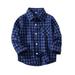 Kids Little Boys Girls Baby Red Plaid Flannel Shirt Jacket Long Sleeve Button Down Plaid Flannel Shacket Coat for Girl Boy