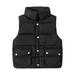 TAIAOJING Toddler Baby Boys Girls Vest Coat Children Kids Baby Sleeveless Patchwork Winter Solid Coats Jacket Vest Outer Outwear Outfits Clothes 3-4 Years