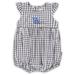 Girls Infant Garb Charcoal Kentucky Wildcats Cara Woven Gingham Ruffled Bodysuit