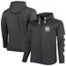 Men's Fanatics Branded Heathered Black Brooklyn Nets Big & Tall Down and Distance Full-Zip Hoodie