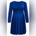 Torrid Dresses | Nwt Torrid Surplice Skater Dress - Knit Blue Plus 2, 2x | Color: Blue | Size: 2x