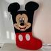 Disney Holiday | Nwt Disney Mickey Mouse Christmas Stocking | Color: Black/Red | Size: Os