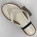 J. Crew Shoes | J.Crew Cream Colored Leather Flip Flops Size 6. | Color: Brown/Cream | Size: 6