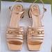 Gucci Shoes | Authentic Gucci Women's Horsebit Salmon Pink Metallic Leather Strap Logo Sandals | Color: Pink | Size: 7.5