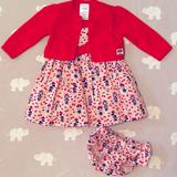 Disney Dresses | Disney Baby Girl Formal Mini Mouse Dress | Color: Pink/Red | Size: 9-12mb