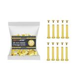 20 Pack of Chicago Screw Post Binding Screws 25mm Brass Plated Metal Screw Posts for Scrapbooking Photo Albums Binding Leather Repair