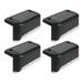 Solar Deck Lights Outdoor 4 Pack Black Solar Step LED Waterproof Lighting for Stair Patio Path