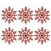 NUOLUX 6Pcs Colorful Snowflakes Hanging Decor Xmas Tree Glitter Snowflake Pendants