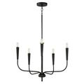 5 Light Chandelier-18.25 Inches Tall And 24 Inches Wide-Black Finish -Traditional Installation Maxim Lighting 24815Bk