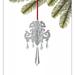 Holiday Lane Crystal Elegance Silver Chandelier Ornament