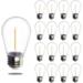 Jslinter S14 1W Outdoor String Lights Bulbs LED Shatterproof & Waterproof UL Listed 2200K Warm White 11W Equivalent E26 Base Edison Vintage Style Replacement for Patio Garden 16-Pack