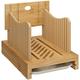 Bamboo Bread Slicer for Homemade Bread,Adjustable Width Bread Slicing Guides. Sturdy Wooden Bread Cutting Board. Makes Cutting Bagels or Even Bread Slices Easy