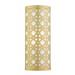 1 Light New Traditional Steel Ada Wall Mount with Off-White Fabric Shade-12.5 inches H By 5.13 inches W-Soft Gold Finish Bailey Street Home