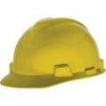 MSA V-Gard Standard Slotted Hardhat Cap w/ Fas-Trac Suspension Yellow (8 Units)