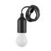 Aousin LED Hanging Light Bulb Battery Powered Colorful Pull Cord Bulbs (Black)