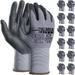 ATERET 12 Pairs X-Large Safety Work Gloves I Microfoam Nylon Nitrile Coated Seamless Knit Gloves I Working Gloves for Construction Warehouse Home Improvement