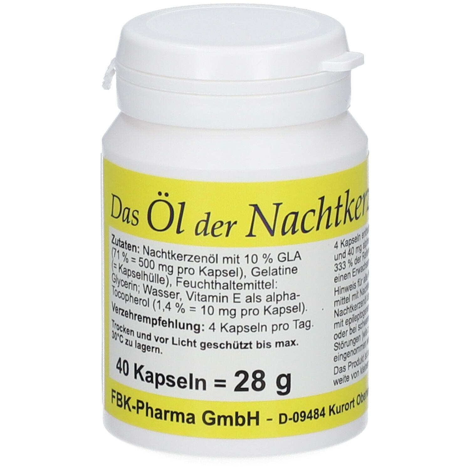 Nachtkerze ÖL Kapseln 500 mg 40 St Image