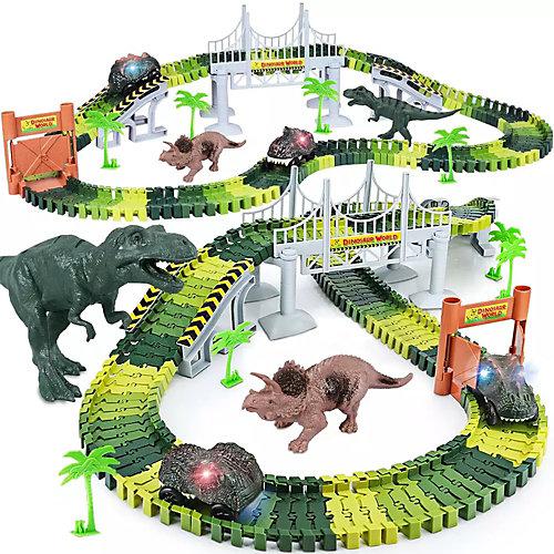 Zug Spielzeug Dinosaurier Autorennbahn Spielzeugautos Kinder grün Kinder