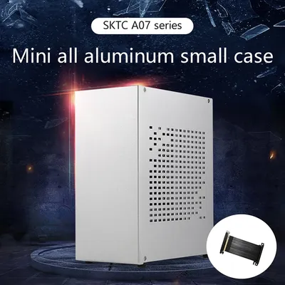 Boîtier pour ordinateur A07 Mini ITX châssis HTPC hôte USB 3.0 avec câble d'extension de carte