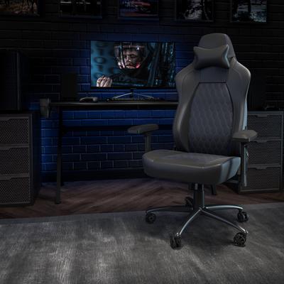 Ergonomic Gaming Chair with 4D Armrests, Headrest, & Lumbar Support